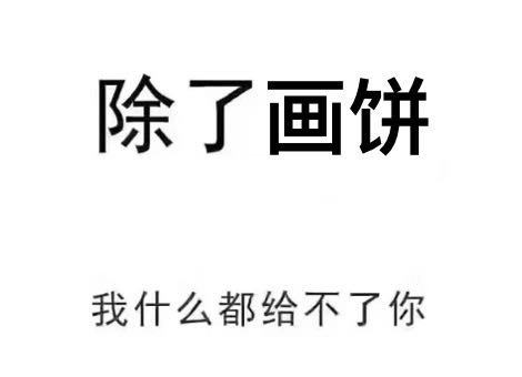 除了画饼我什么都给不了你