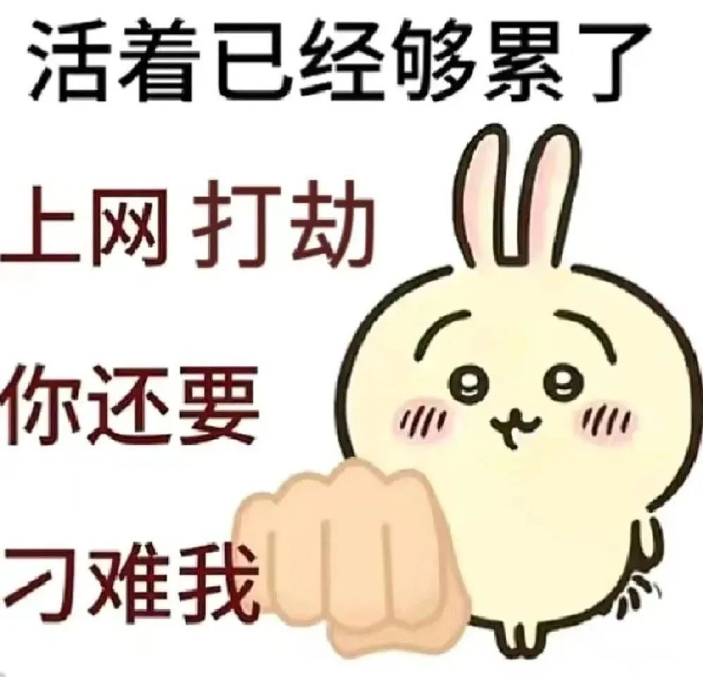 活着已经够累了上网打劫你还要刁难我